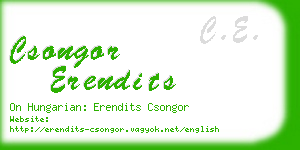 csongor erendits business card